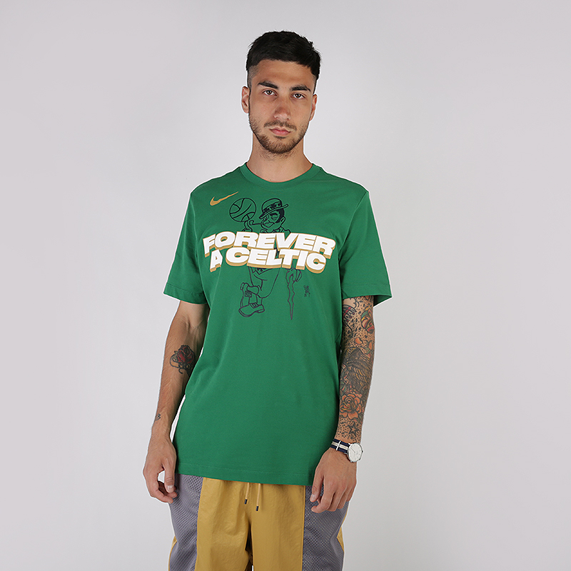 мужская зеленая футболка Nike Forever A Celtic Tee AT0790-312 - цена, описание, фото 1